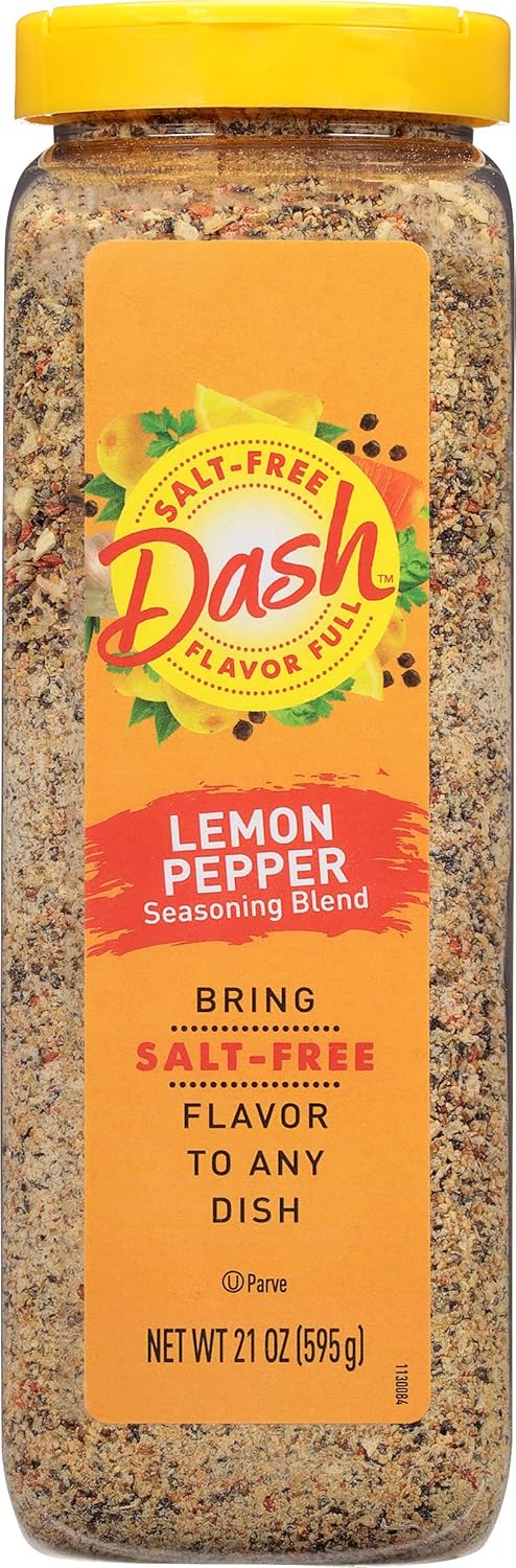 Dash Salt-Free Seasoning Blend, Lemon Pepper, 21 Ounce
