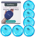 LotFancy Reusable Hand Warmer, 6 Click Activated Instant Heat Packs and 1 Wrap, Gel Heating Pad, Snap Hot Therapy Compress for Pain Relief, Outdoor & Small Portable Size