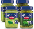 Barilla Creamy Genovese Pesto and Rustic Basil Pesto Sauce Four Pack