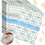 150 Pieces Stretch Adhesive Bandages Transparent Film Dressing Bandages Waterproof Adhesive (3. 9 x 5. 1 Inch)