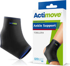 Actimove Sports Edition Ankle Support with Coolmax AIR Technology – Sleeve for Pain Management – for Sprained, Swollen or Weak Ankles – Left/Right Wear – Black, Medium