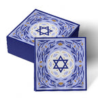 LA MAGA 50PCS Passover Napkins Party Decorations, Decorative Paper Napkins, Cocktail Napkins for Jewish Holidays, Happy Passover Seder Table Decoration, Party Decorations, Bar Mitzvah Decorations