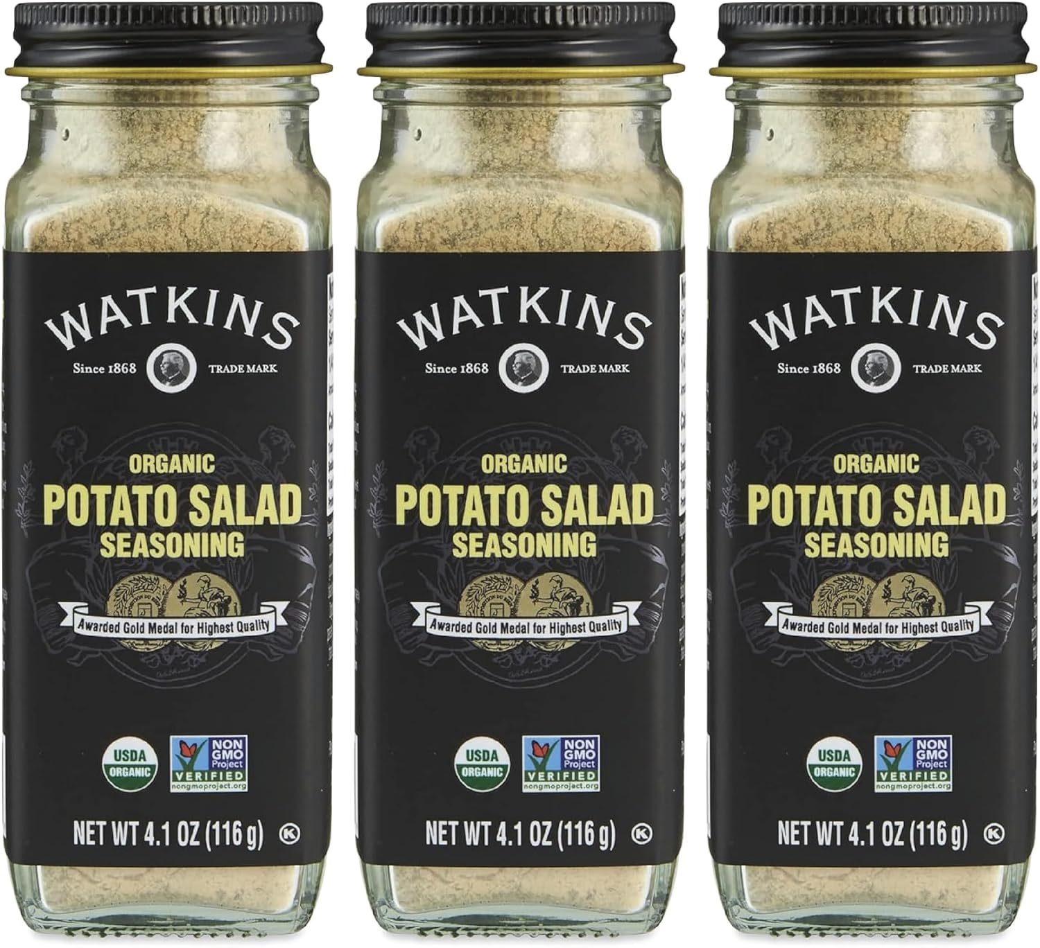 Watkins Gourmet Organic Spice Jar, Potato Salad Seasoning,4.1 Ounce (Pack of 3)