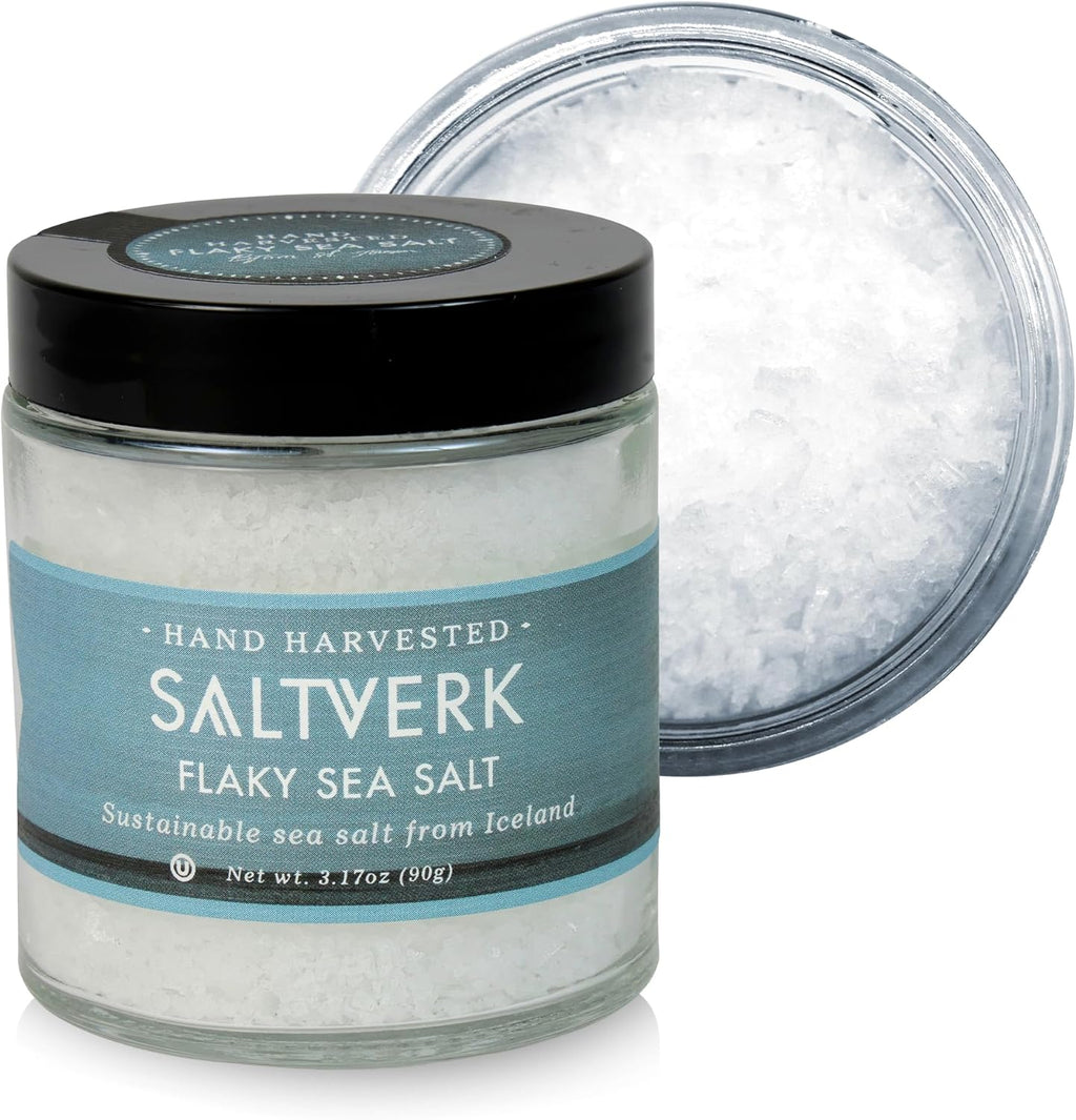 Saltverk Sea Salt - Gourmet, Icelandic, Hand Harvested and Sustainably Made - Flaky 3.17 Oz