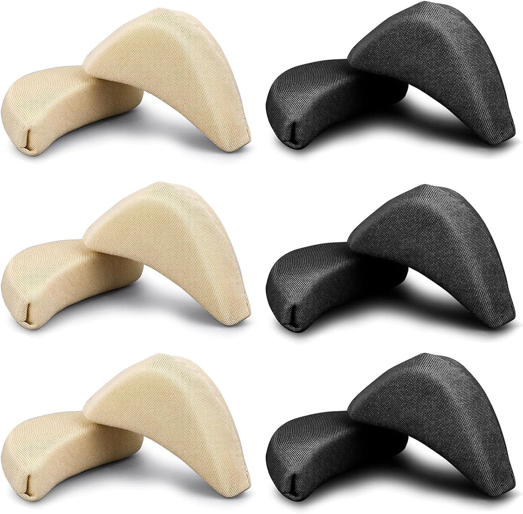 6 Pairs Soft Sponge Breathable Toe Filler Inserts Adjustable Shoe Filler Unisex Shoe Too Big Inserts Reusable Big Toe Plug Foot Brace Shoes Pad Fit Foam Cushion for High Heel Casual Sports Boot Women