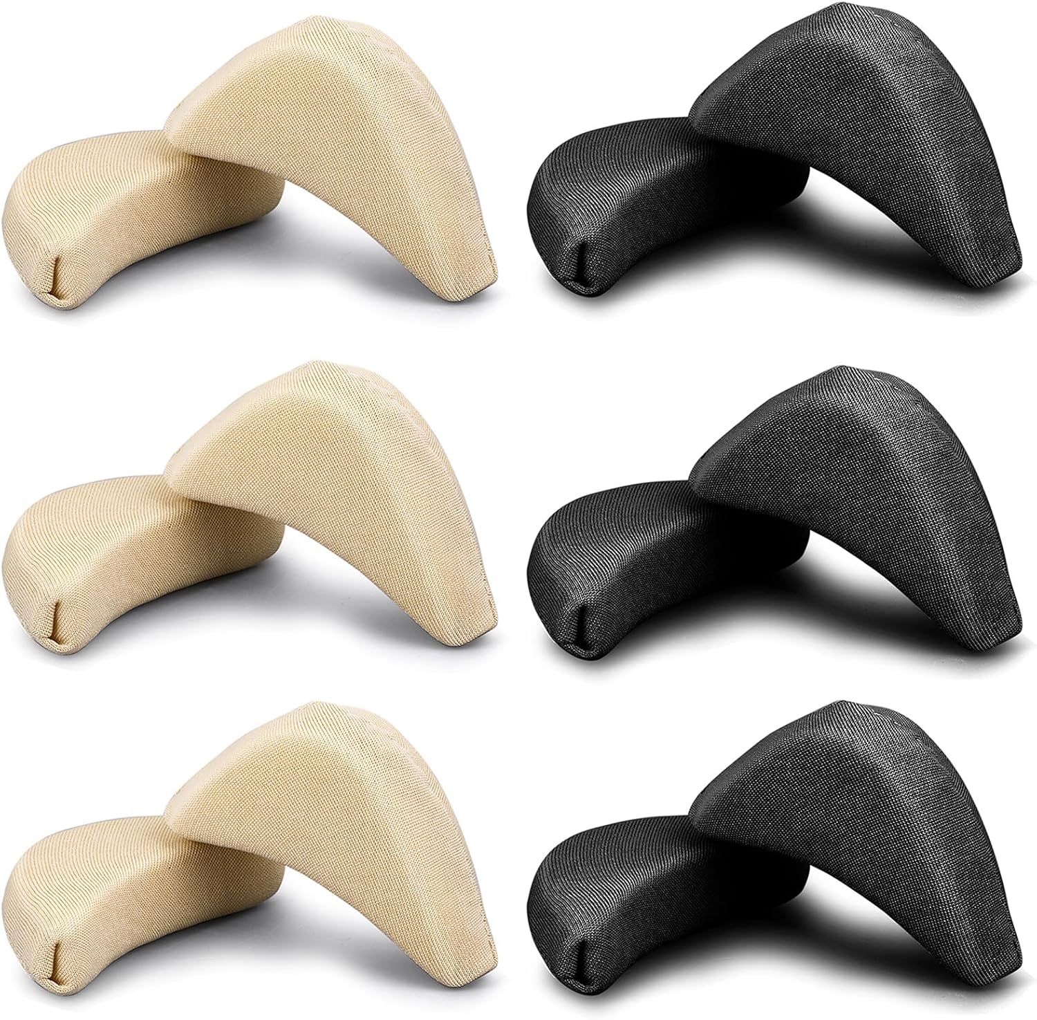 6 Pairs Soft Sponge Breathable Toe Filler Inserts Adjustable Shoe Filler Unisex Shoe Too Big Inserts Reusable Big Toe Plug Foot Brace Shoes Pad Fit Foam Cushion for High Heel Casual Sports Boot Women