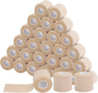 30 Rolls Adhesive Elastic Tape Bandage Tape Self Adhesive Wrap Elastic Flexible Stretch Bandages for Sports Support Animal Pets(2 Inch x 5 Yard)