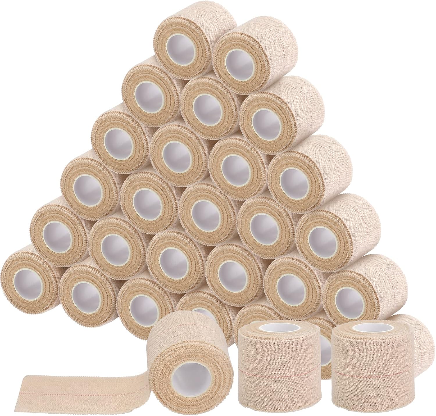 30 Rolls Adhesive Elastic Tape Bandage Tape Self Adhesive Wrap Elastic Flexible Stretch Bandages for Sports Support Animal Pets(2 Inch x 5 Yard)