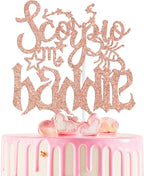 Scorpio Baddie Cake Topper, Big Scorpio Energy, 12 Constellation Zodiac Scorpio Theme Birthday Baby Shower Party Decorations Supplies Rose Gold Glitter