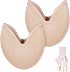 Toe Pads for Pointe Shoes, 1 Pair Soft Ballet Ballet Toe Pads Dance Shoe Toes Protector Accessories, 3.54 x 3.15 Inch High Heels Toes Caps Pad for Pointe Shoes, Forefoot Wrap Pad for Women Girls