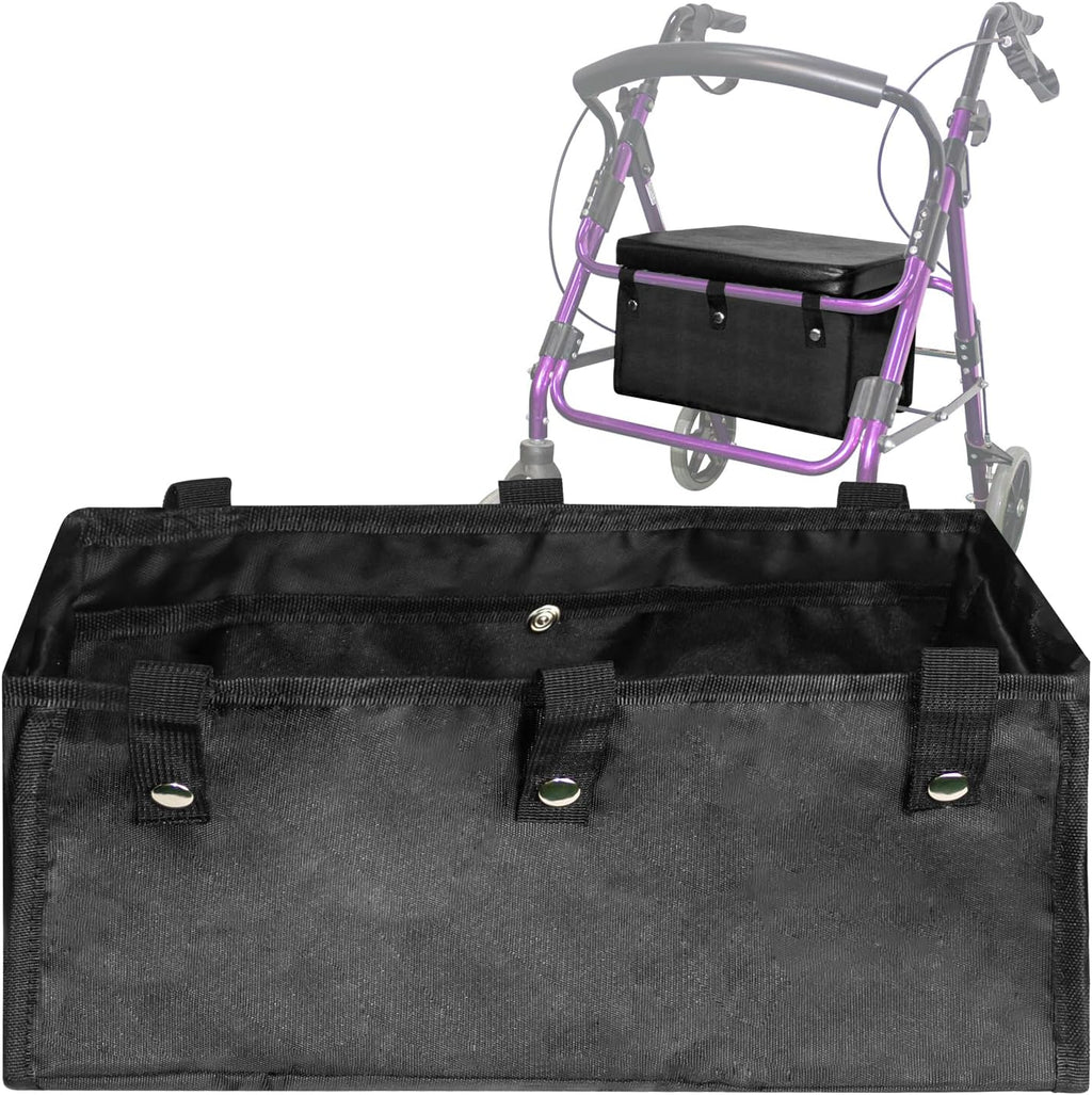 Large Under Seat Rollator Bag,Rollator Walker Basket,Under Seat Bag Or Tote for Four Wheel Rollator,Reusable Basket Carry Insert for Women Men Seniors,Walker Underseat Basket