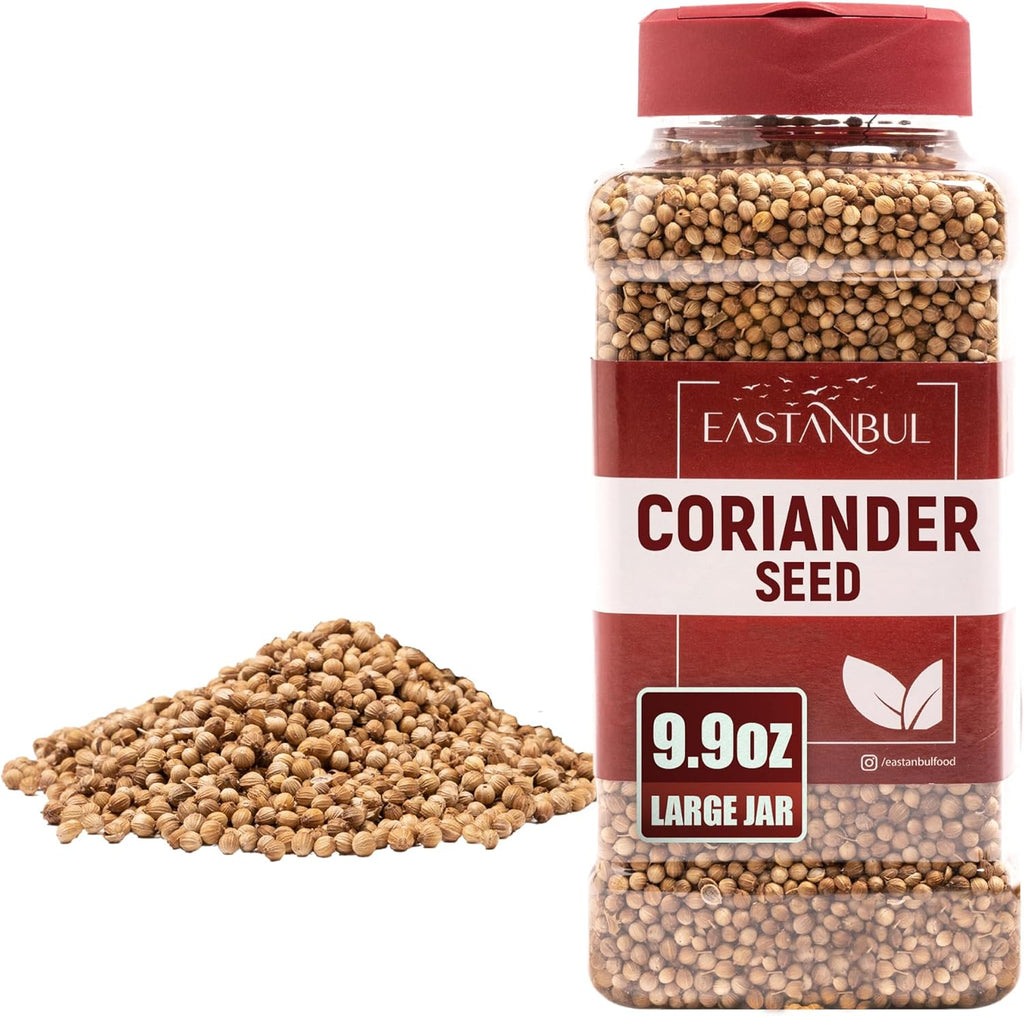 Eastanbul Coriander Seeds Whole, 9.9oz, Cilantra, Coriander for Cooking, Pickling Spice, Canning, Biltong, Cornbeef Brisket, Corriander Tea, AKA Dhania & Chinese Parsley Seeds, Vegan