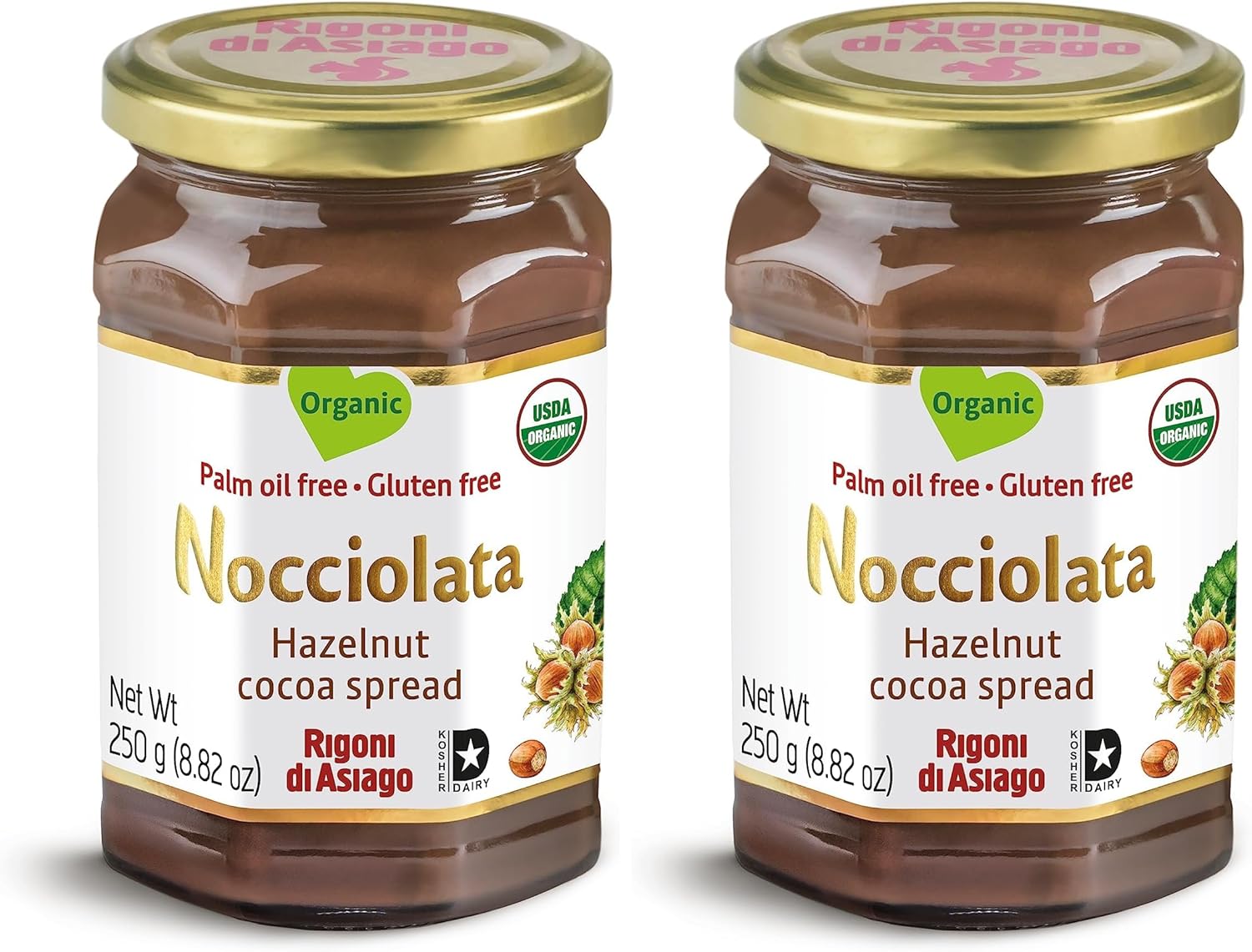 Nocciolata Organic Classic Hazelnut Spread,8.82 Ounce,(Pack of 2)