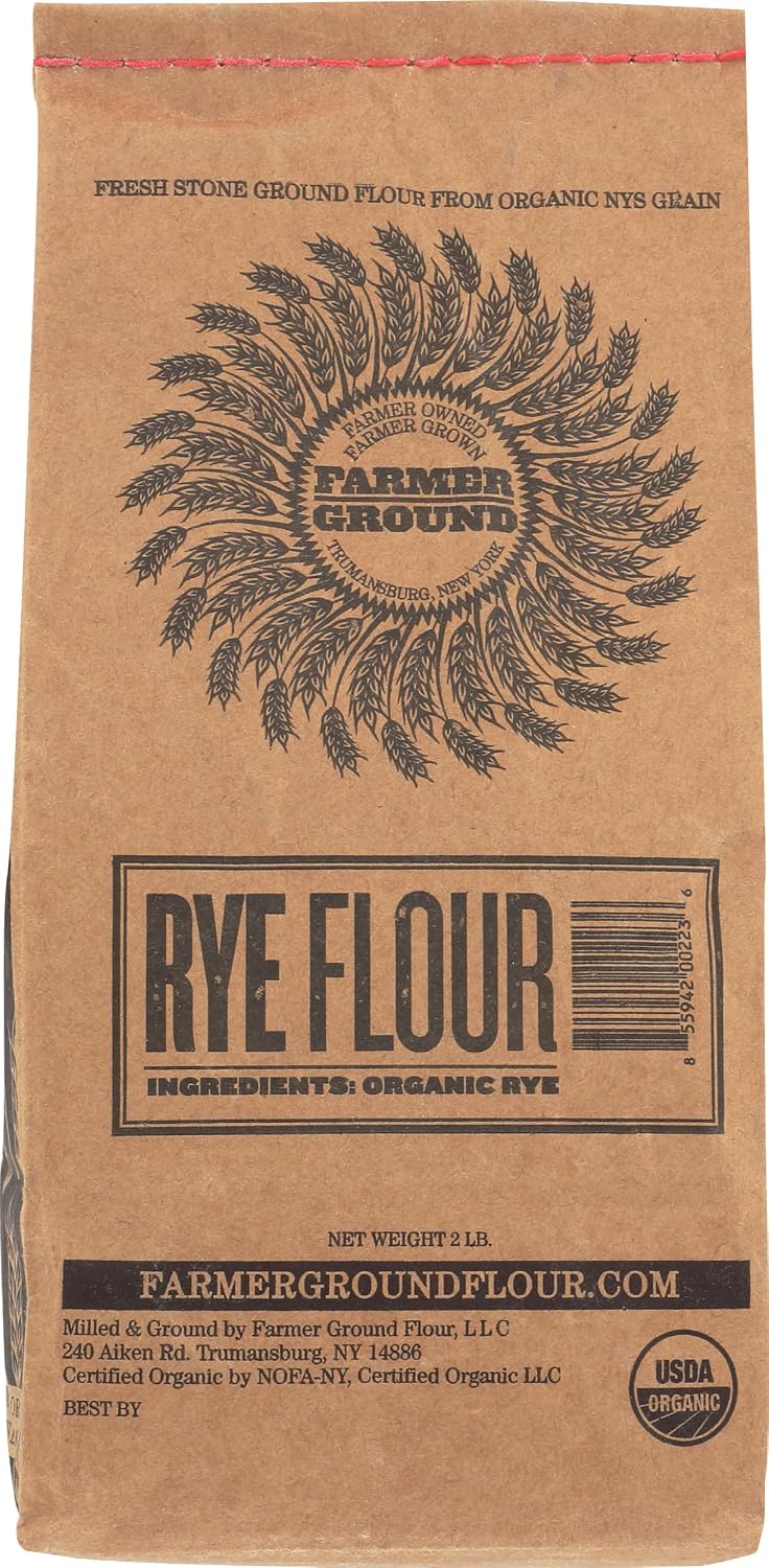 Farmer Ground Organic Rye Flour, 32 Oz