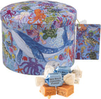 Gardiners of Scotland Handmade Fudge, Into the Blue Sea Salt & Caramel Fudge 7 Ounce Round Tin