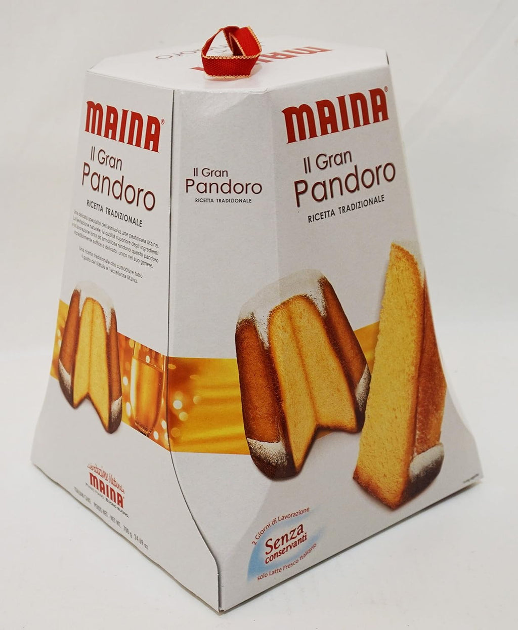 Maina: "Pandoro" Christmas cake, Traditional Recipe 24,69 Ounces (700g) Package [ Italian Import ]