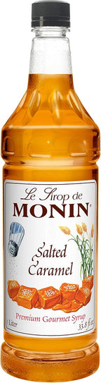 Monin Salted Caramel Flavored Syrup, 1 Liter -- 4 per case.