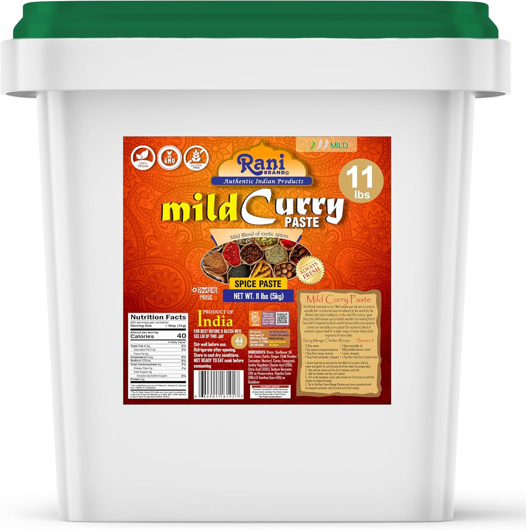 Rani Curry Paste MILD (Spice Paste) 176oz (11lbs) 5kg Bulk ~ No Colors | All Natural | NON-GMO | Kosher | Vegan | Gluten Free | Indian Origin