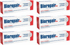 Biorepair Sensitive Teeth Daily Toothpaste - 2.54 Fluid Ounces (75ml) Tubes (Pack of 6) [ Italian Import ]
