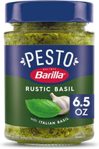 Barilla Rustic Basil Pesto with Italian Basil Pasta Sauce and Spread