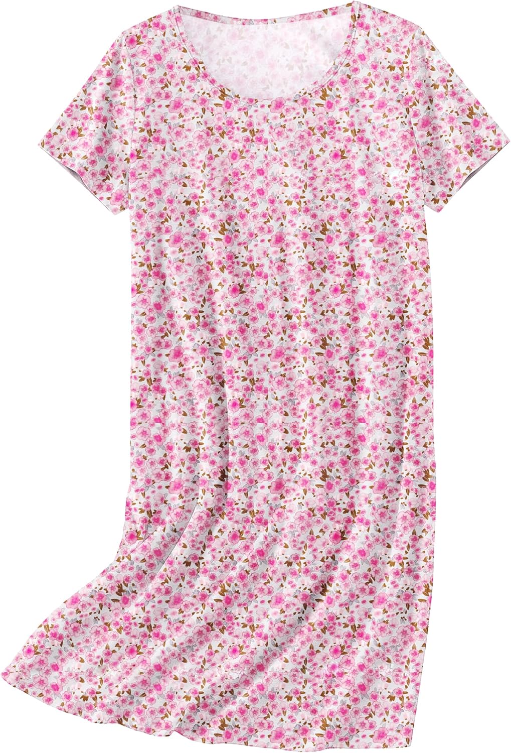 Ekouaer Nightgowns for Women Cotton Sleepshirts Short Sleeve Nightshirt Tshirt Night Gown Casual Sleepdress Comfy Nightdress