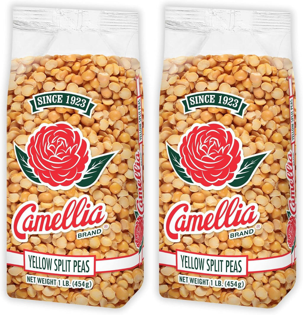 Camellia Brand Dried Yellow Split Peas – Premium Non-GMO Split Peas for Indian Dal, Hearty Split Pea Soups, Stews, Curries, and Purees – Gluten-Free, High Protein, Vegan & Vegetarian Friendly, 1 Pound (Pack of 2)