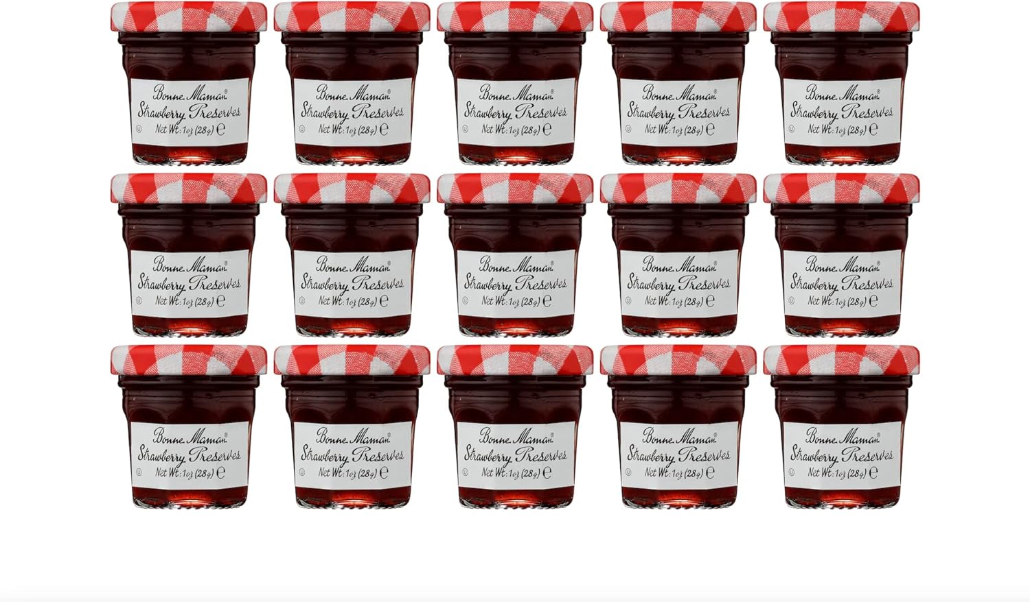 Bonne Maman Strawberry Preserves, 1 Ounce Jars (Pack of 15)