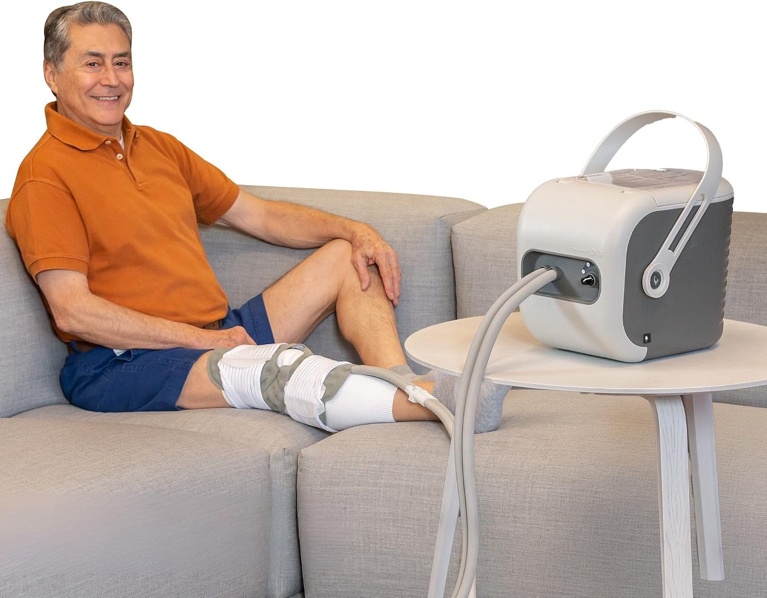 Cold Rush Therapy Ice Machine - Cryotherapy System for Pain Relief & Cold Compression - Post-Surgery & Injury Recovery - with Interchangeable Replacement Cryo Cuff Pads (with Knee Pad)