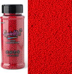 Red Nonpareils Sprinkles, Sujoygar 4oz Edible Cake Sprinkles for Ice Cream Toppings Cupcake Chocolate Decoration, Wedding Party Cookies Baking Dessert Food Supplies