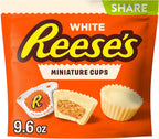 REESE'S Miniatures White Creme Peanut Butter Cups, Candy Share Pack, 9.6 oz