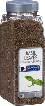 McCormick Culinary Basil Leaves, 5 oz - One 5 Ounce Container of Dried Basil Seasoning with Authentic, Fresh Flavor, Pairs Well with Pasta, Pizzas, Poultry, Sauces and More