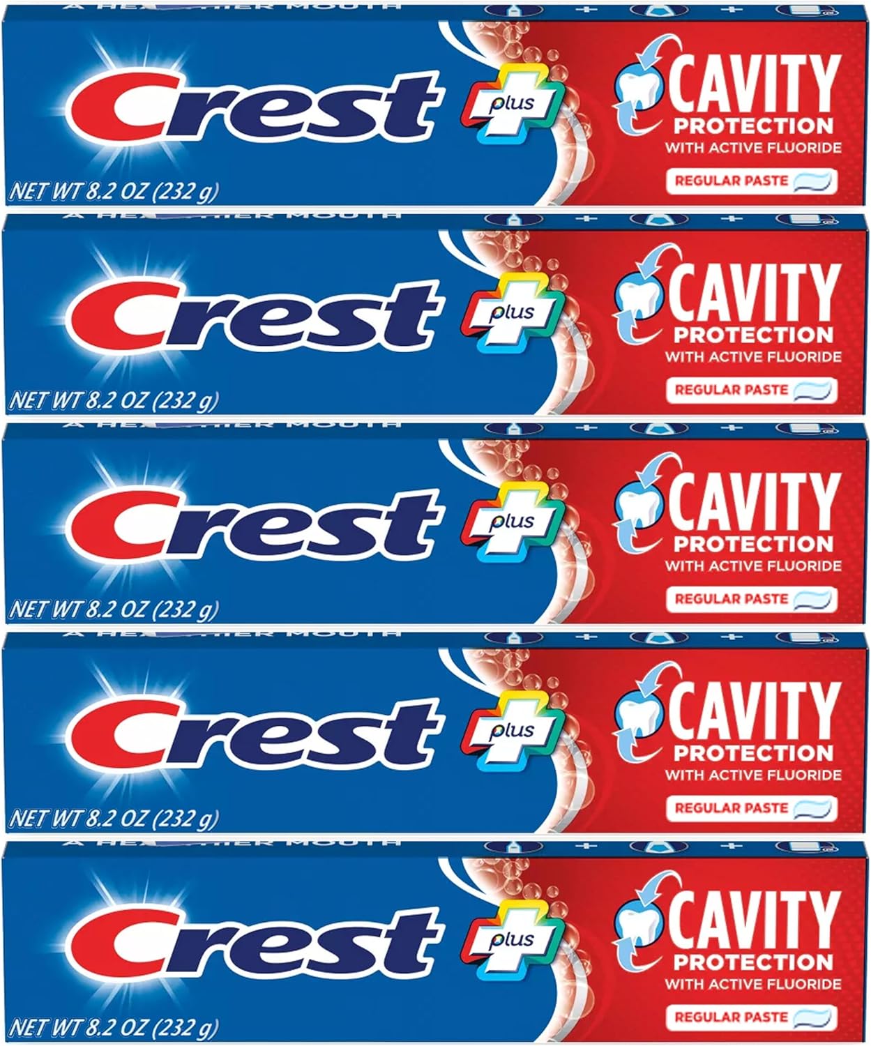 Crest Cavity Protection Toothpaste Regular - 8.2 oz, Pack of 5