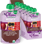 Plum Organics Mighty Food Group Blend, Organic Baby Food Meals [12+ Months], Quinoa, Blackberry, Purple Carrot, Greek Yogurt & Oat, Kosher, USDA Certified Organic, Non-GMO, 4 Ounce Pouch (Pack Of 6)