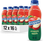 Snapple Apple Juice Drink, 16 Fl Oz Recycled Plastic Bottle, All Natural, No Artificial Flavors Or Sweeteners, Gluten-free, Contains 10% Real Juice 12 Pack