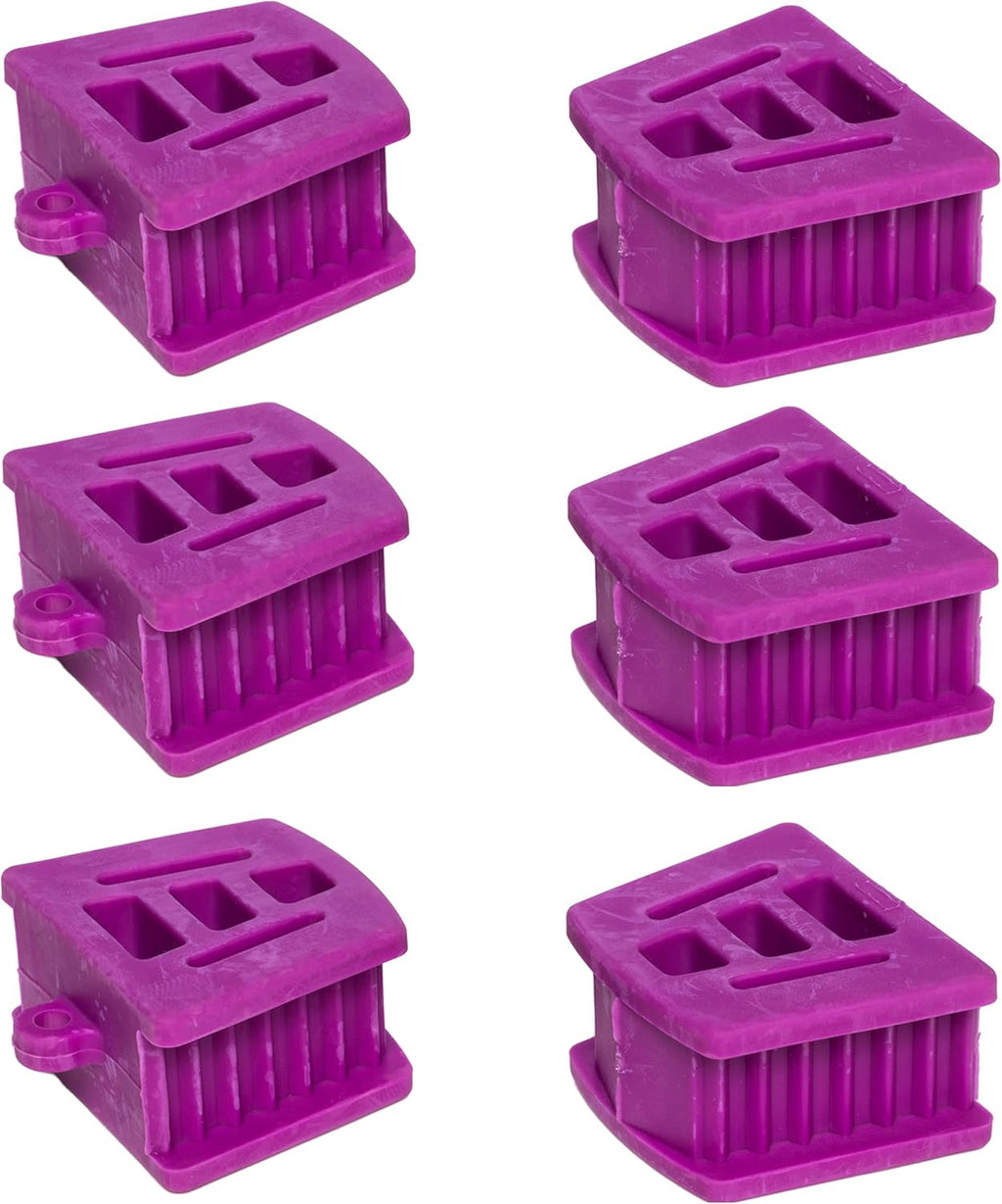Large Purple Dental Bite Blocks - Autoclave Dental Silicone Mouth Props - Mouth Prop Bite Block Dental (Bag of 6) by PlastCare USA