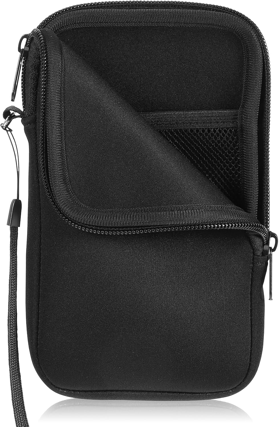 Thinp Tampon Holder for Purse, Small Period Travel Pouch Tampon Storage Bag with Zipper Portable Period Bag for Women, Ladies Small Tampons Organizer Pouch for Feminine Products (Black)