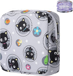 Likesing Period Bag Pouch, Canvas Sanitary Napkin Storage Bag for Girls Womens, Portable Sanitary Napkin Period Pad Pouch for Purse, Small Make Up Bags(Gray Cat)