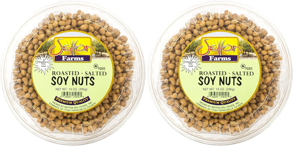 Dried Soybeans (Soynuts) Roasted Salted, 14 Oz., Kosher (Pack of 2)