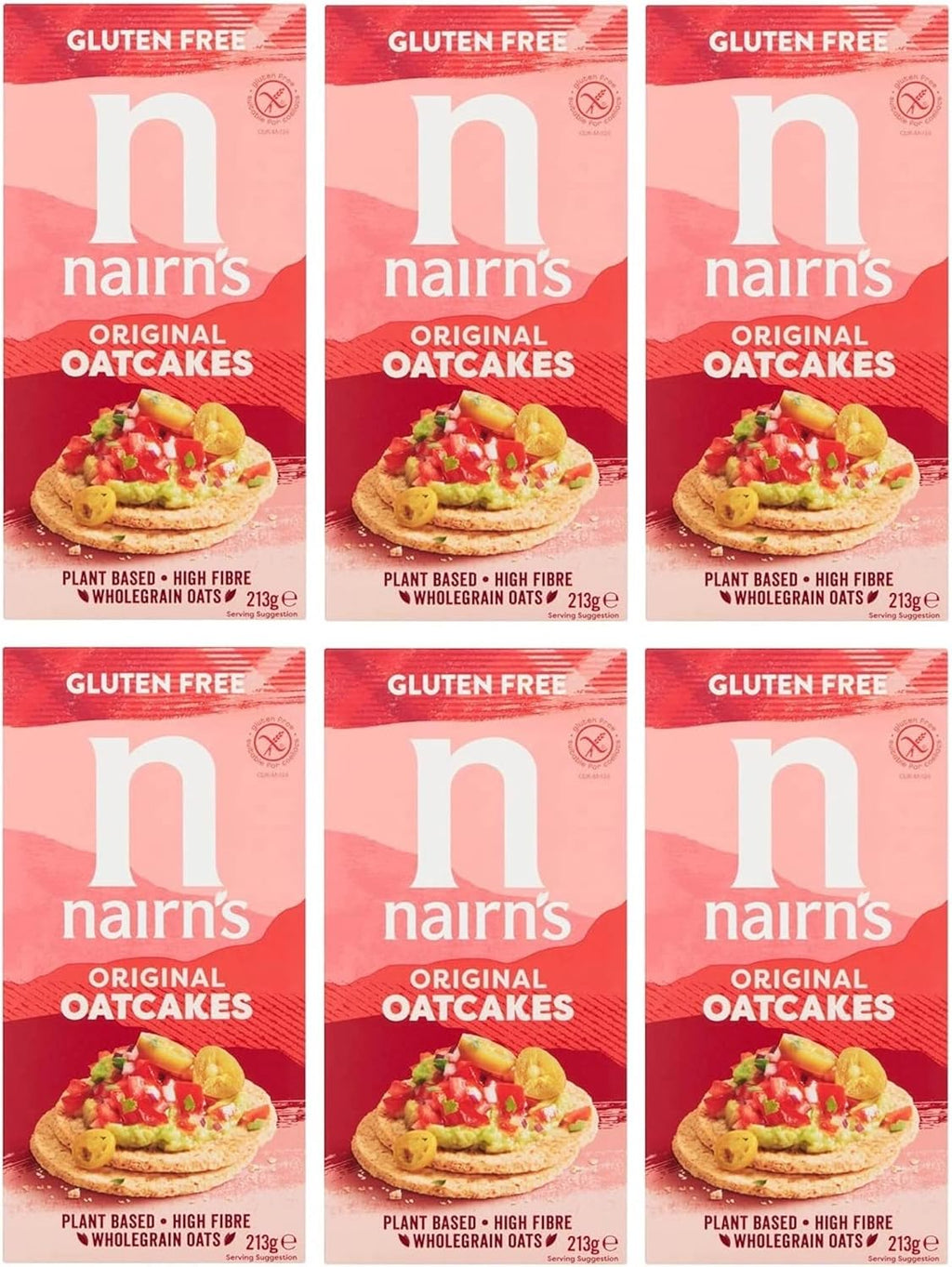 Nairn's Gluten Free Original Oatcakes, 213g (Pack of 6)