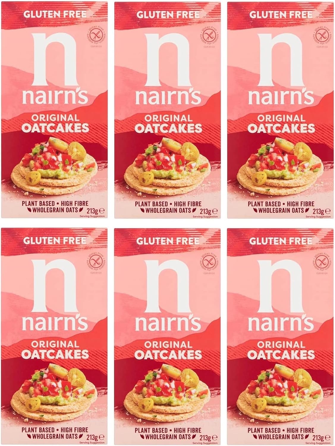Nairn's Gluten Free Original Oatcakes, 213g (Pack of 6)