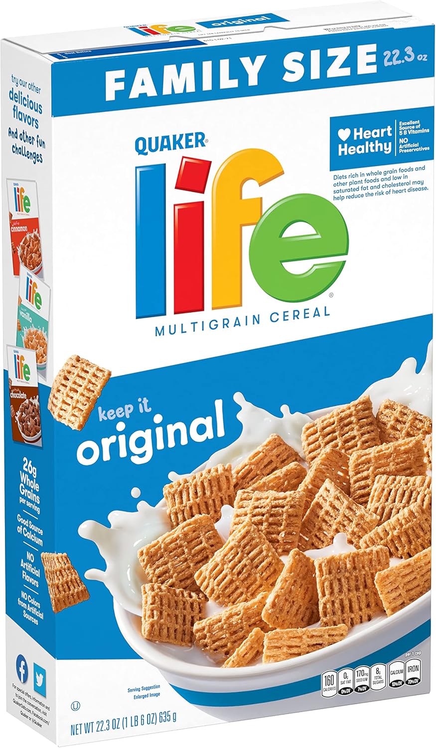 Quaker Life Original Cereal, 22.3OZ Box