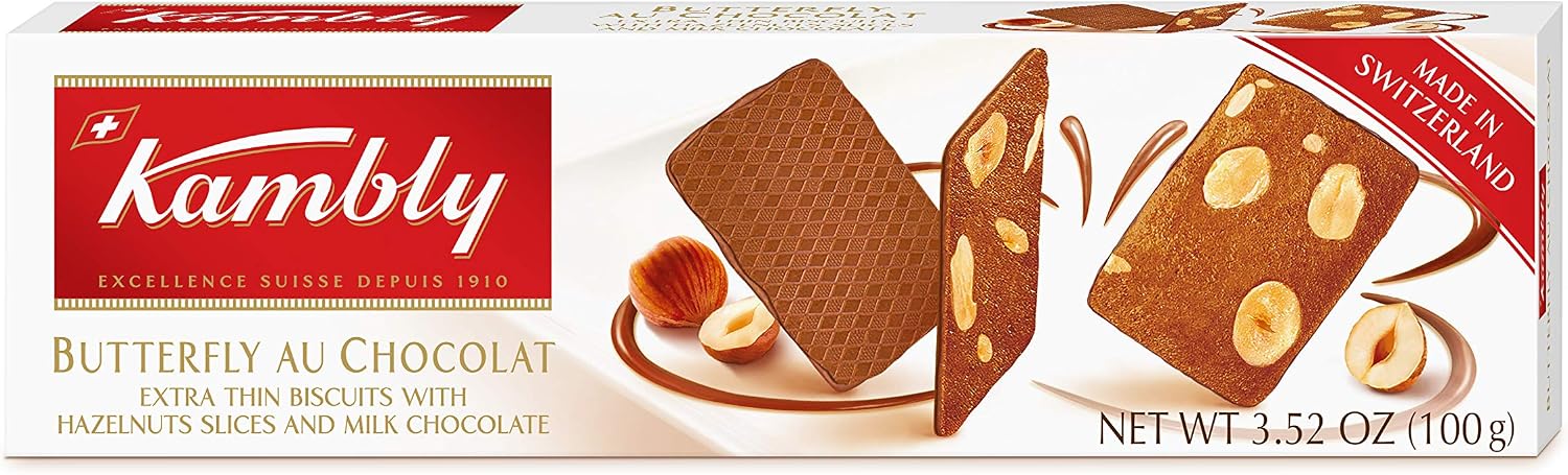 Kambly Butterfly Au Chocolat, Butter, 3.5 Oz