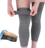 SENIOR ICARE Elastic Cotton Knee Warmers, Long Knee Sleeves for Men and Women - Circulation Support and Joint Pain Relief, Arthritis Aid, One Pair, Made in Japan
