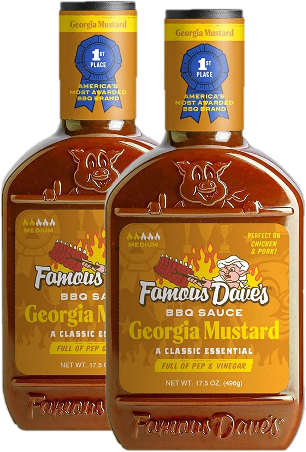 Famous Dave's - 2 pck, Georgia Mustard BBQ Sauce (32 oz.)