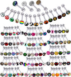 Lot of Surgical Steel Metal Tongue Rings Barbells Tongue Piercing Bar Nasty Wordings Picture Logo Signs 14g - Length 5/8" or 16mm