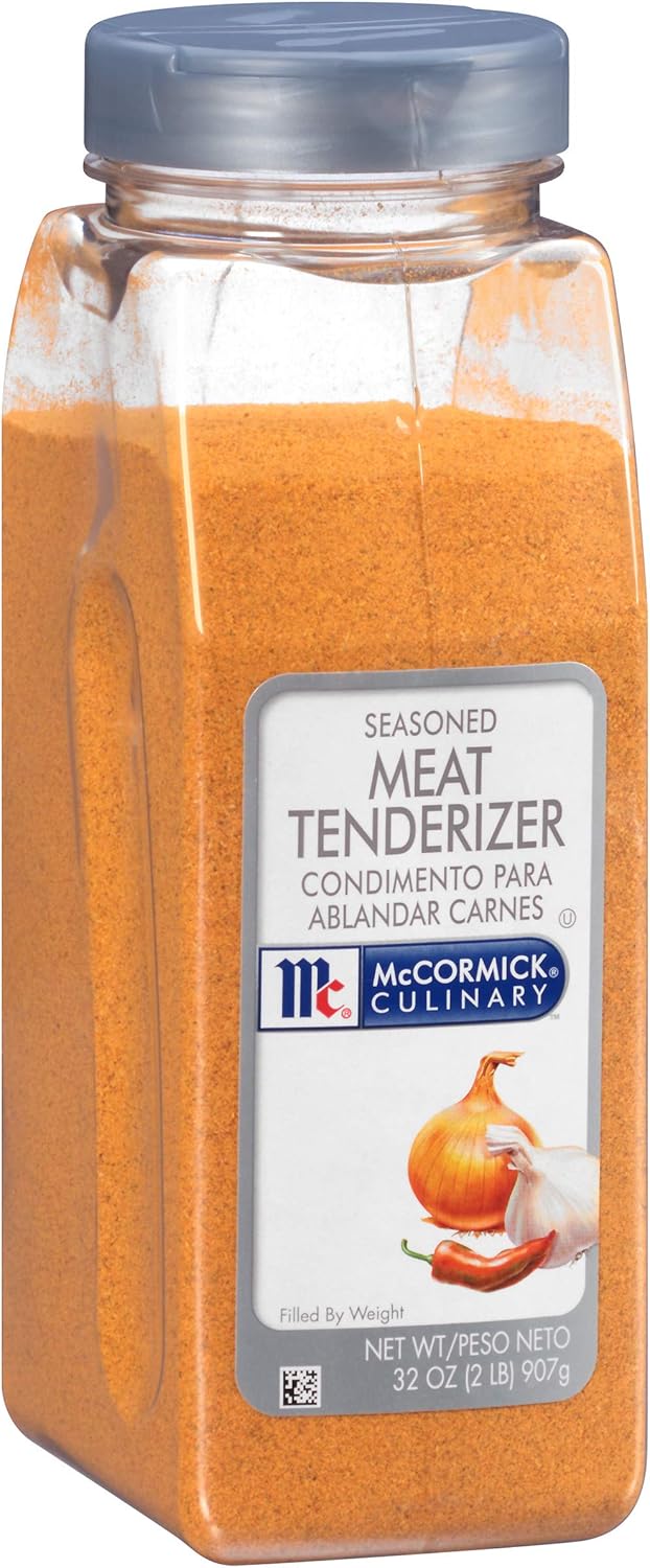 McCormick Culinary Seasoned Meat Tenderizer, 32 oz - One 32 Ounce Container of Meat Tenderizer Seasoning, Blended for Chefs to Create Flavorful Meat Dishes
