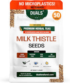 Milk Thistle Seeds for Liver Detox – Loose Herbal Tea, No Microplastics, No Tea Bags – 100% Natural, Caffeine-Free, Non-GMO – 50 Servings – Duals Natural 75g