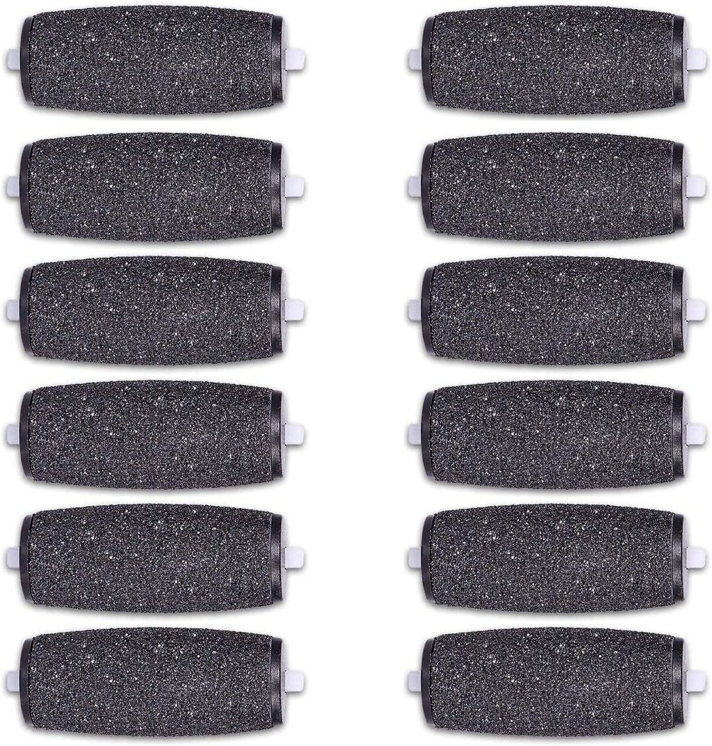 12 Extra Coarse Replacement Roller Refill Heads Compatible with Amope Pedi Refills Electronic Foot File