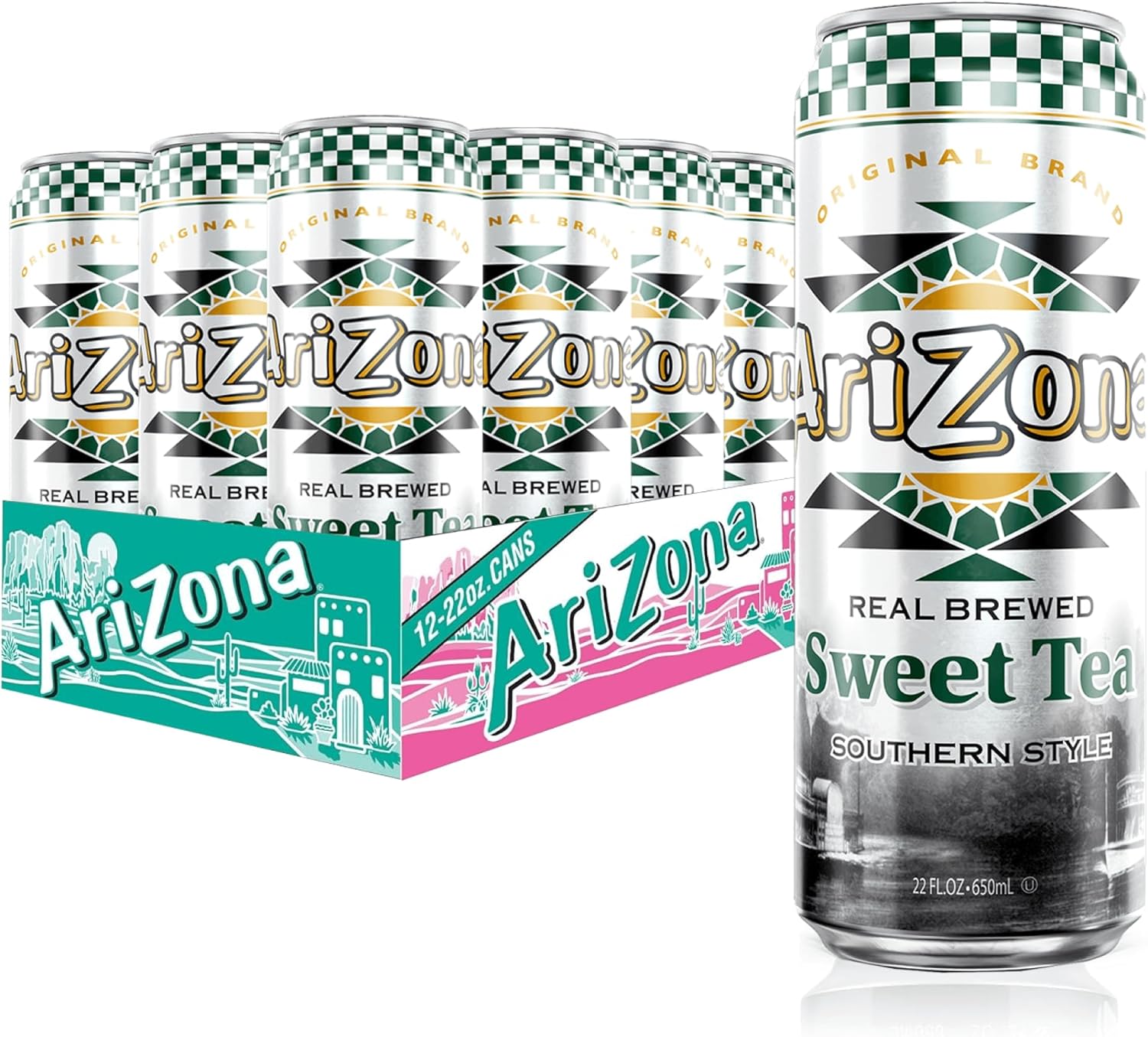 Arizona Sweet Tea - Big Can, 22 Fl Oz (Pack of 12)