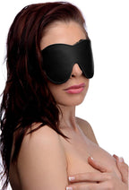 Strict Leather Black Fleece Lined Blindfold